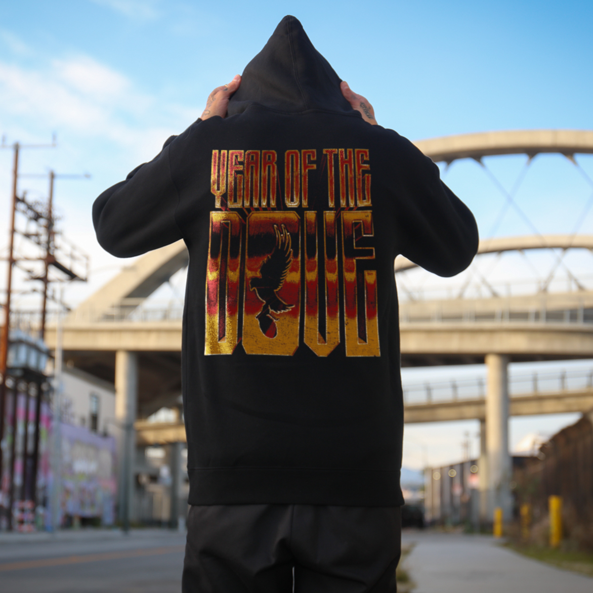 hollywood-undead-year-of-the-dove-zip-hoodie-schwarz-fleece image 3