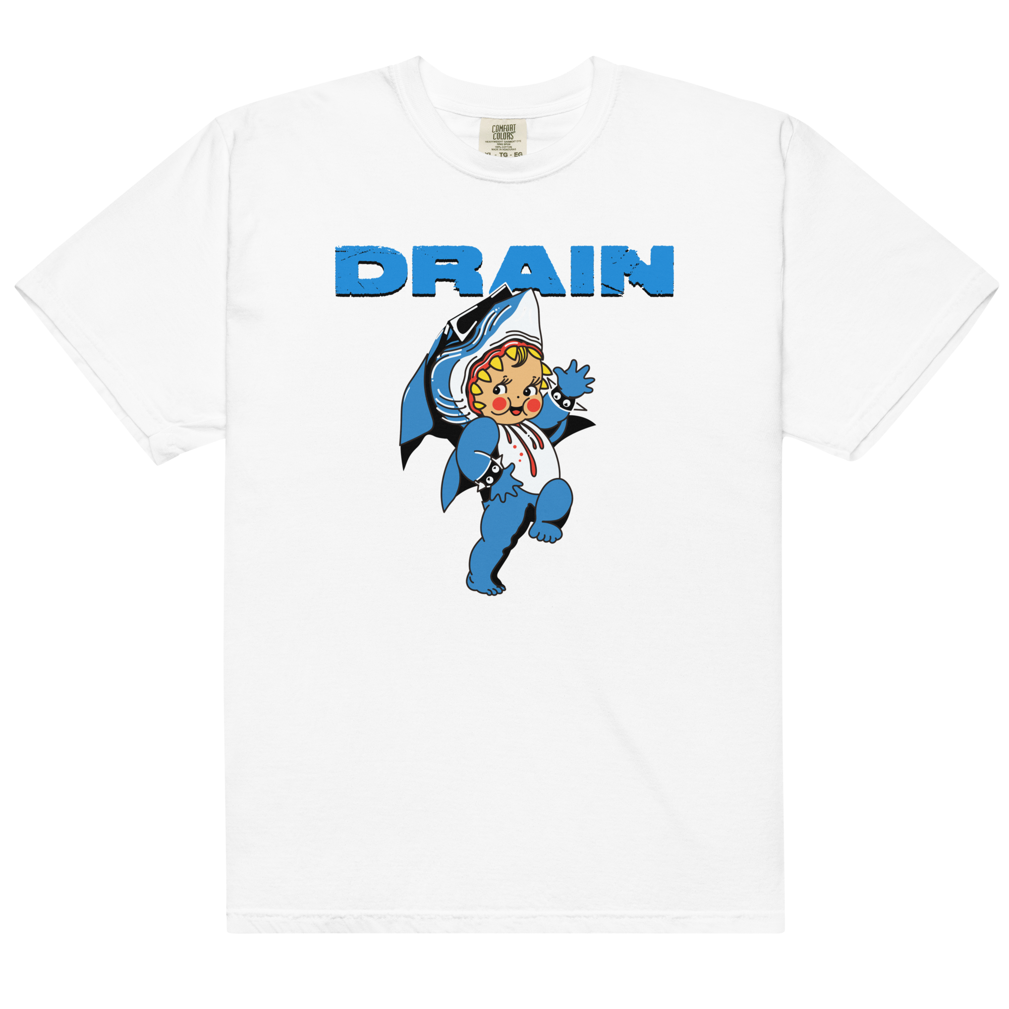 drain-kewpie-t-shirt-wei-baumwolle-print image 1