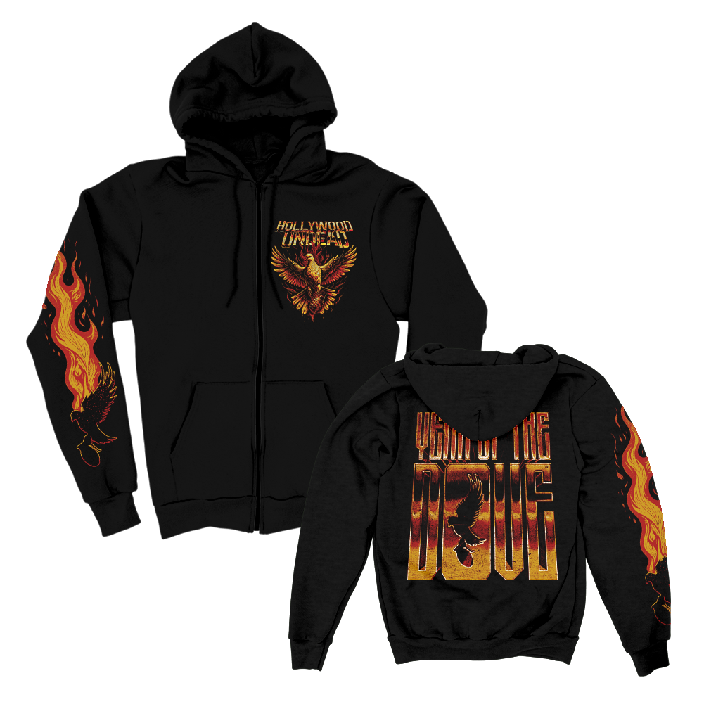 hollywood-undead-year-of-the-dove-zip-hoodie-schwarz-fleece image 1