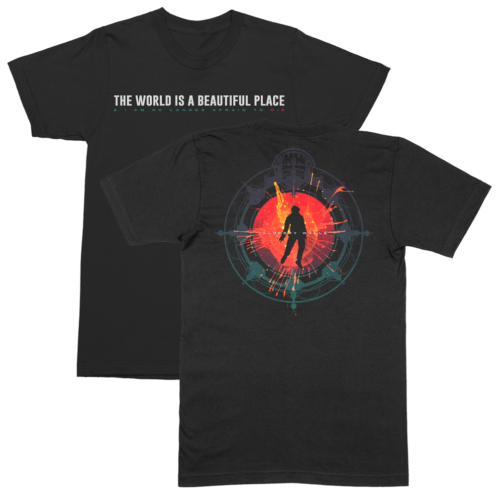the-world-is-a-beautiful-place-illusory-walls-t-shirt-schwarz-baumwolle image 1