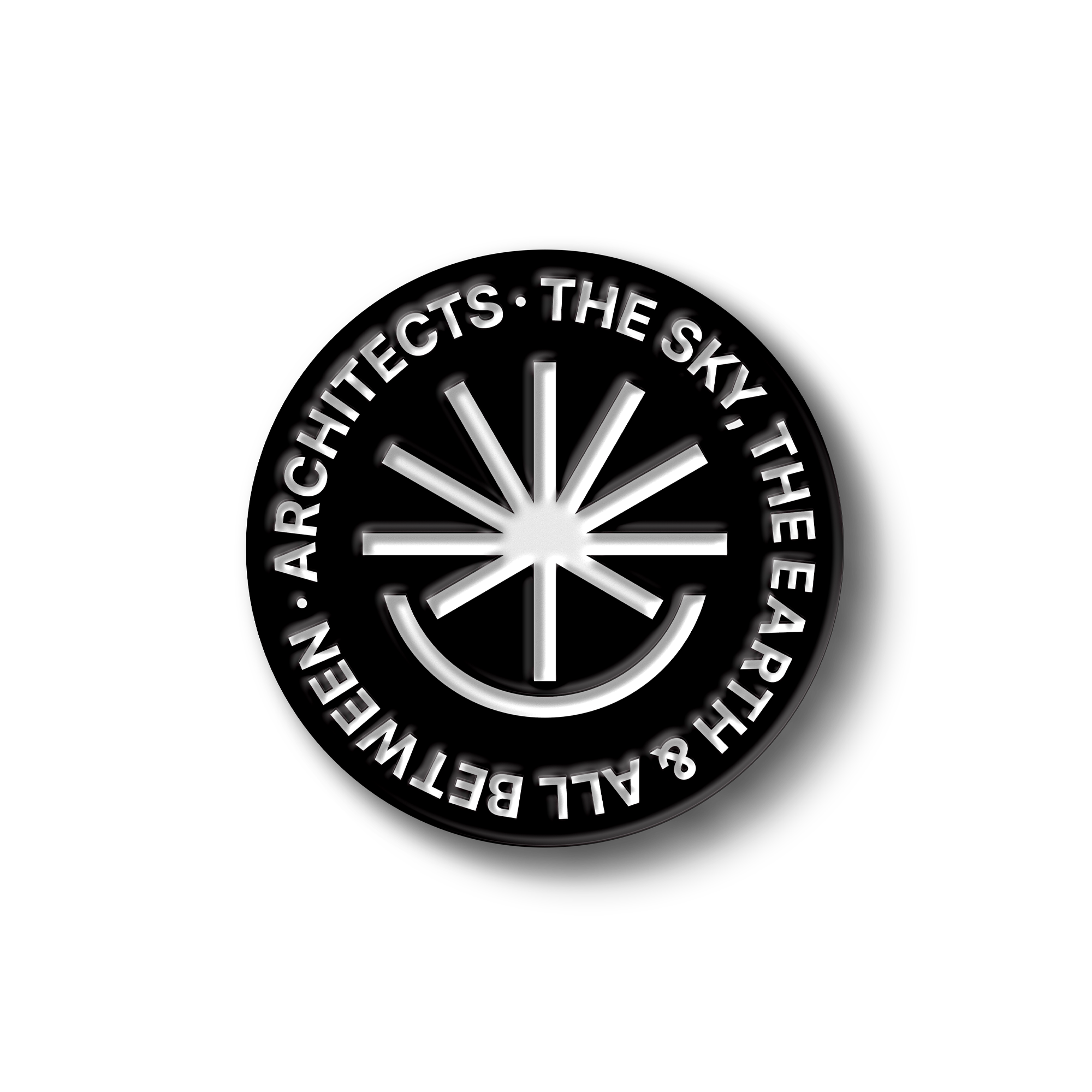 architects-the-sky-the-earth-pin-anstecker-schwarz-1-zoll image 1