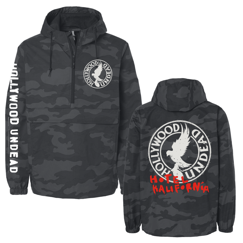 hollywood-undead-jackets-circle-logo-anorak-jacke-black-camo-wasserdicht image 1
