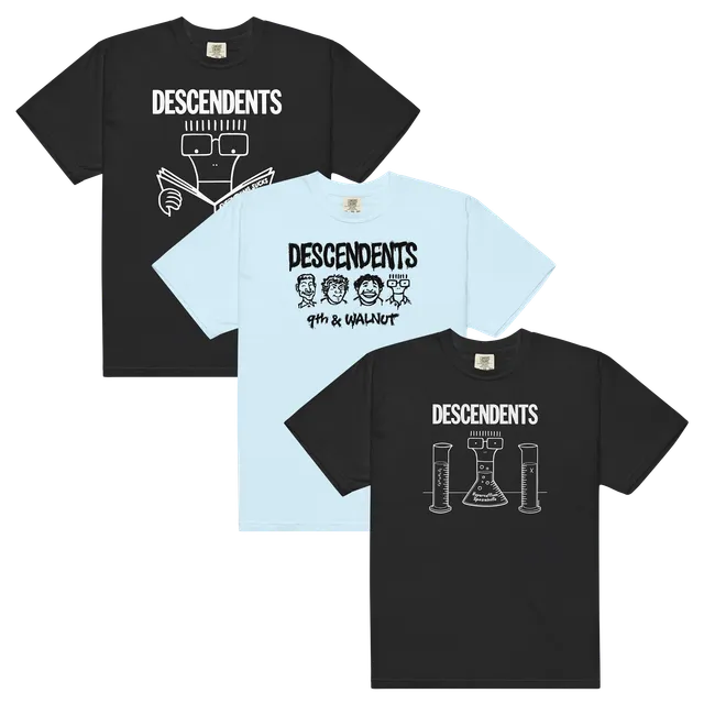 descendents-bundle-t-shirts-3er-pack-schwarz-hellblau-baumwolle image 1