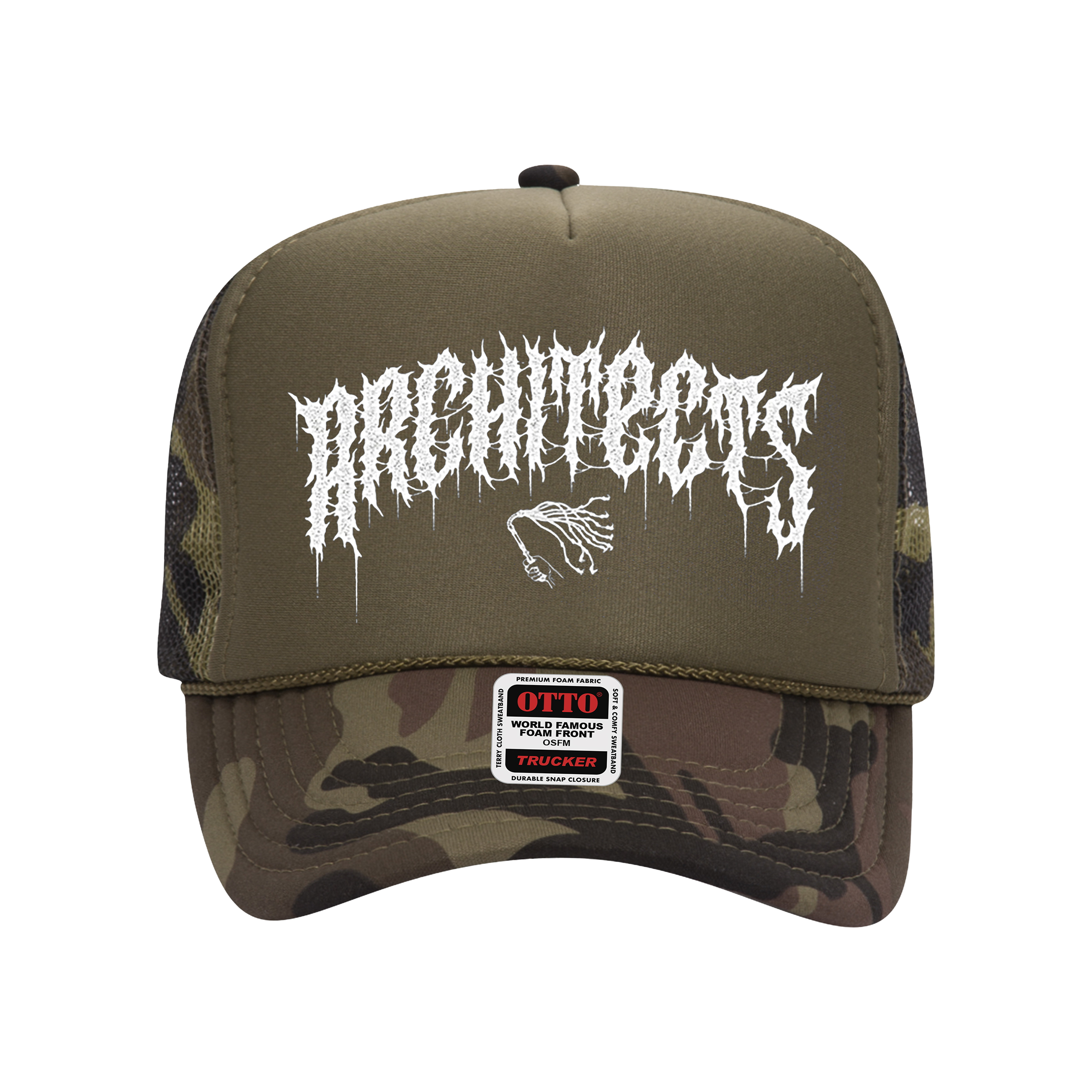 architects-whiplash-camo-cap-kappe-olive-tarnmuster-unisex image 1