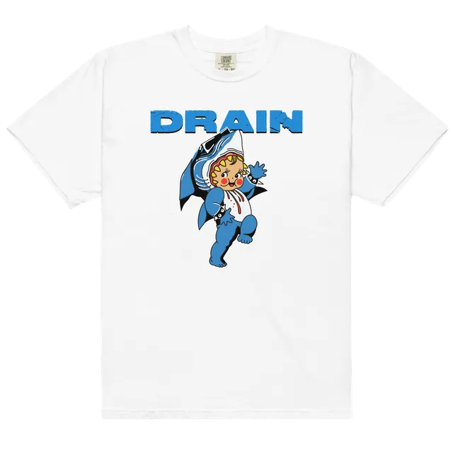 drain-kewpie-t-shirt-wei-baumwolle-print image 1