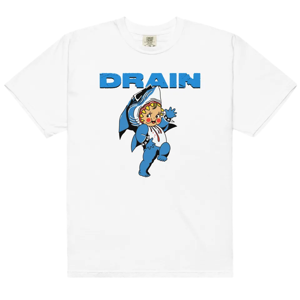 drain-kewpie-t-shirt-wei-baumwolle-print image 1