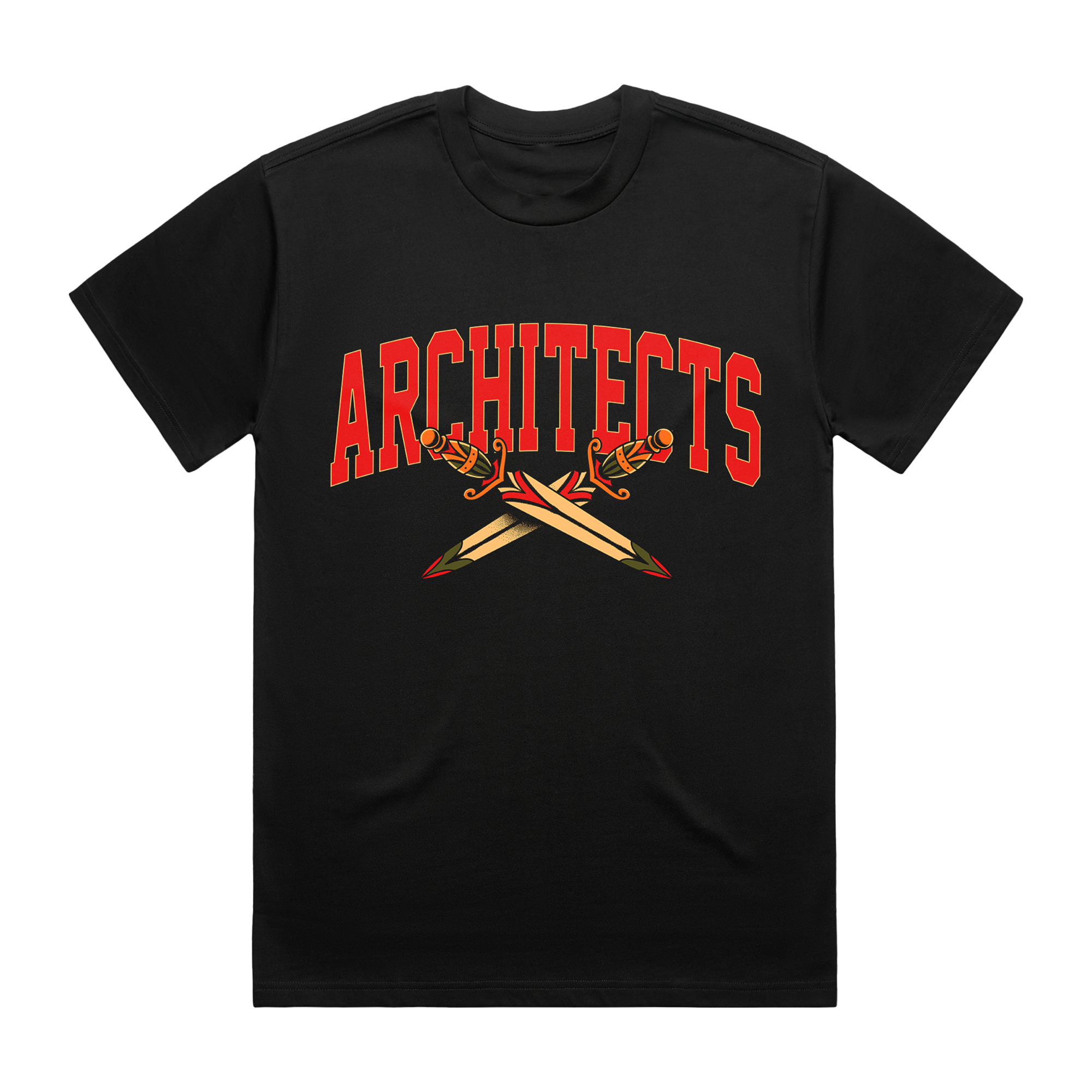 architects-tiger-knife-t-shirt-schwarz-tattoo-print image 1