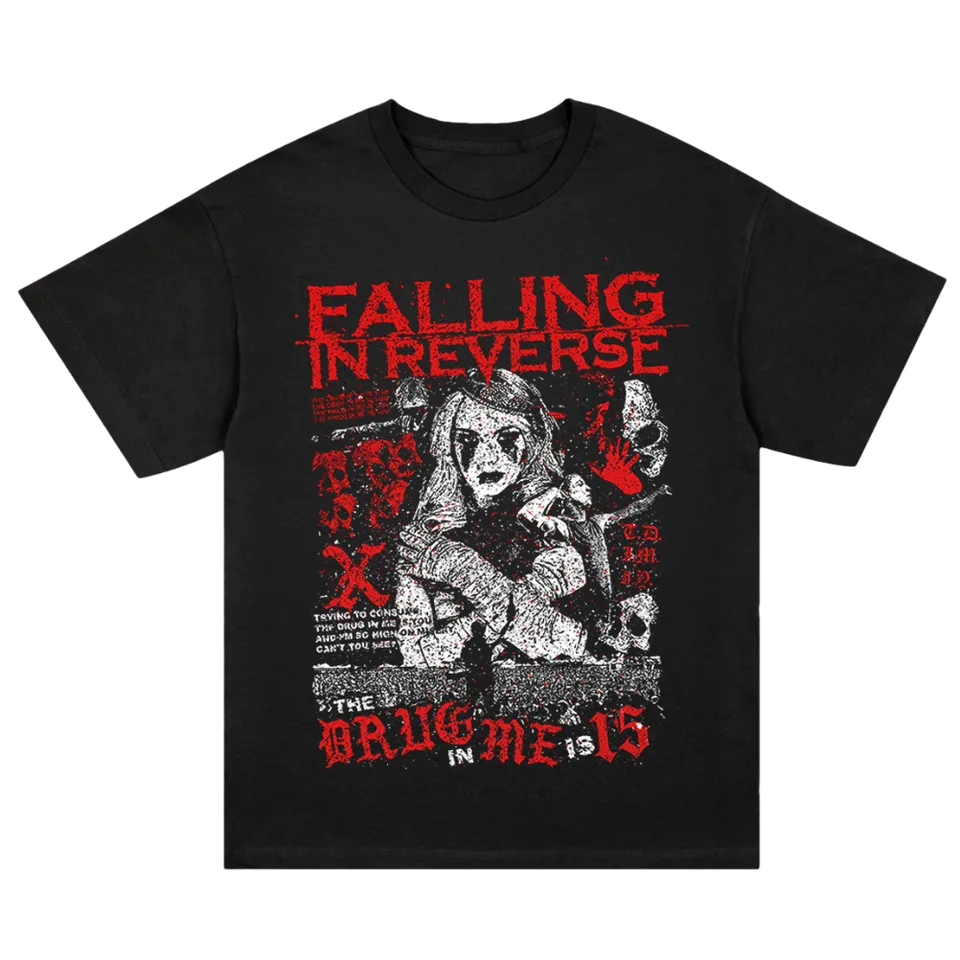 falling-in-reverse-the-drug-in-me-15-tee-t-shirt-baumwolle image 1