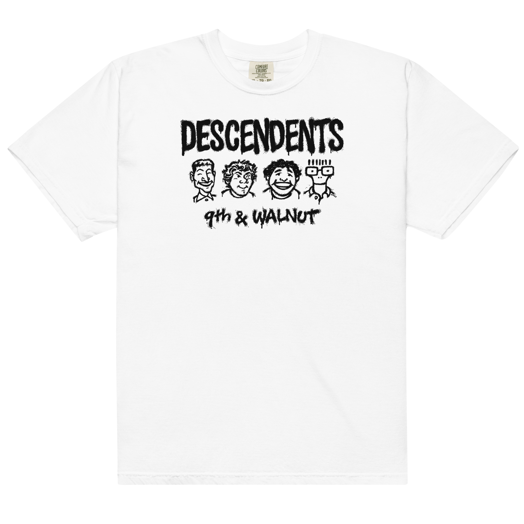 descendents-9th-walnut-t-shirt-wei-graffiti-baumwolle image 1