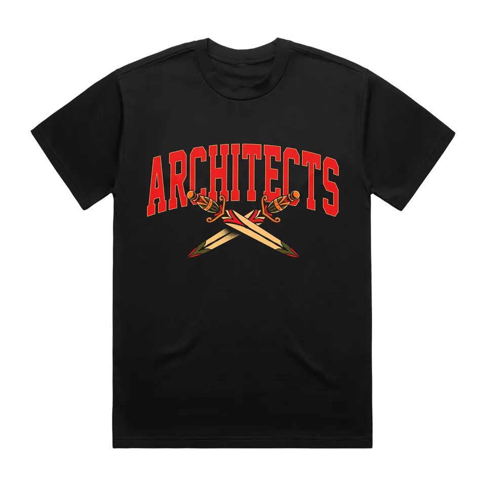 architects-tiger-knife-t-shirt-schwarz-tattoo-print image 1