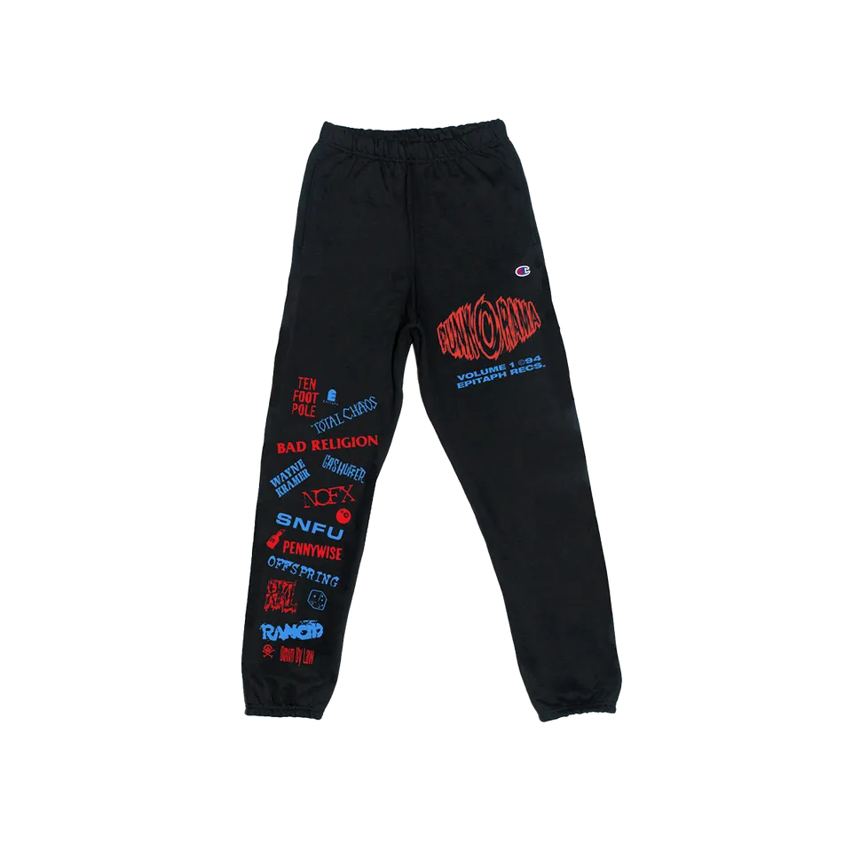 epitaph-records-punk-o-rama-sweatpants-schwarz-baumwolle image 1