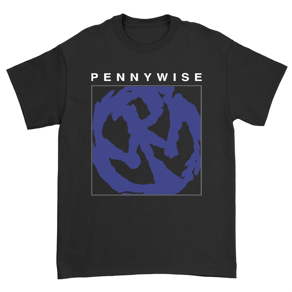 pennywise-blue-logo-t-shirt-schwarz-baumwolle image 1