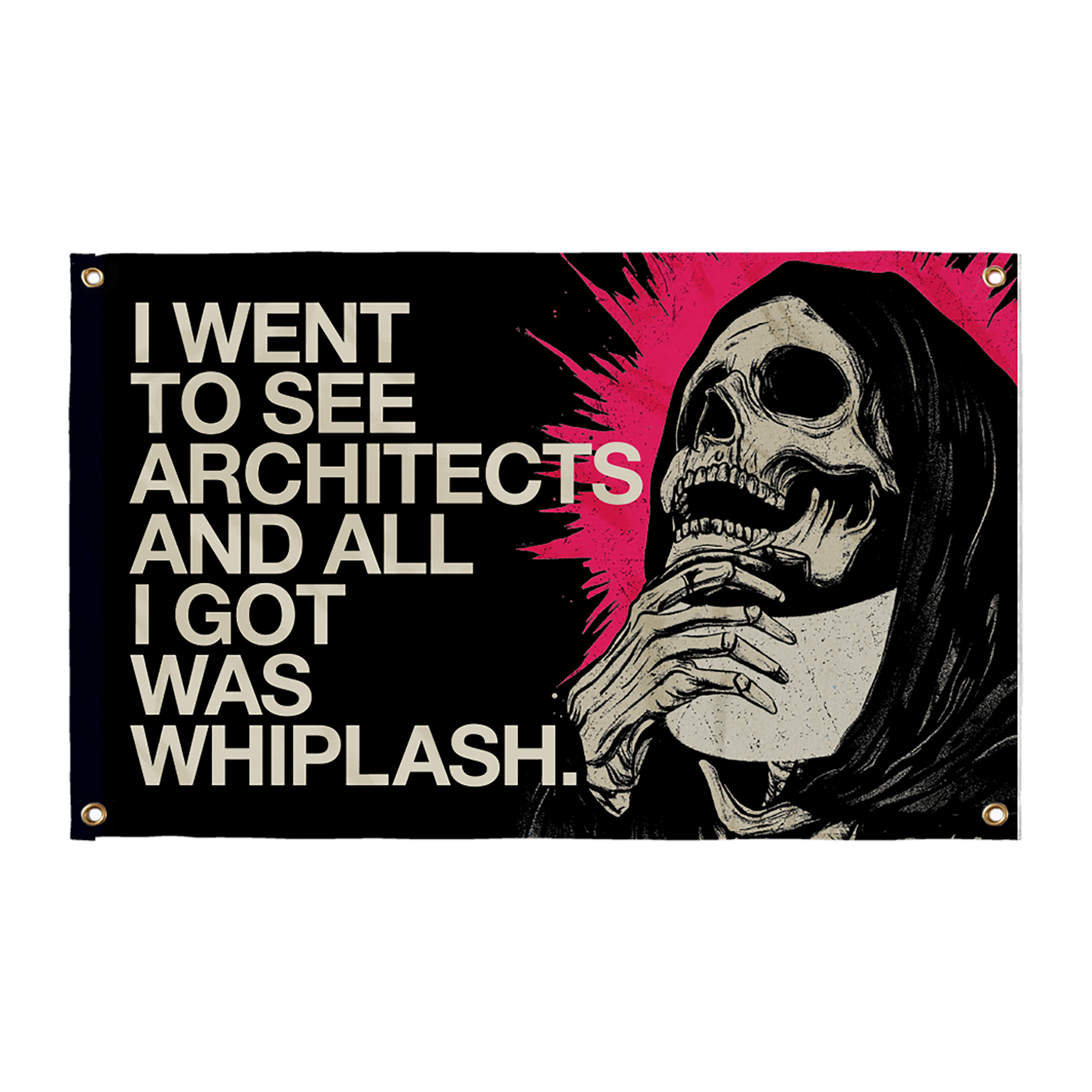 architects-all-i-got-was-whiplash-flag-flagge-150x90-cm-schwarz image 1