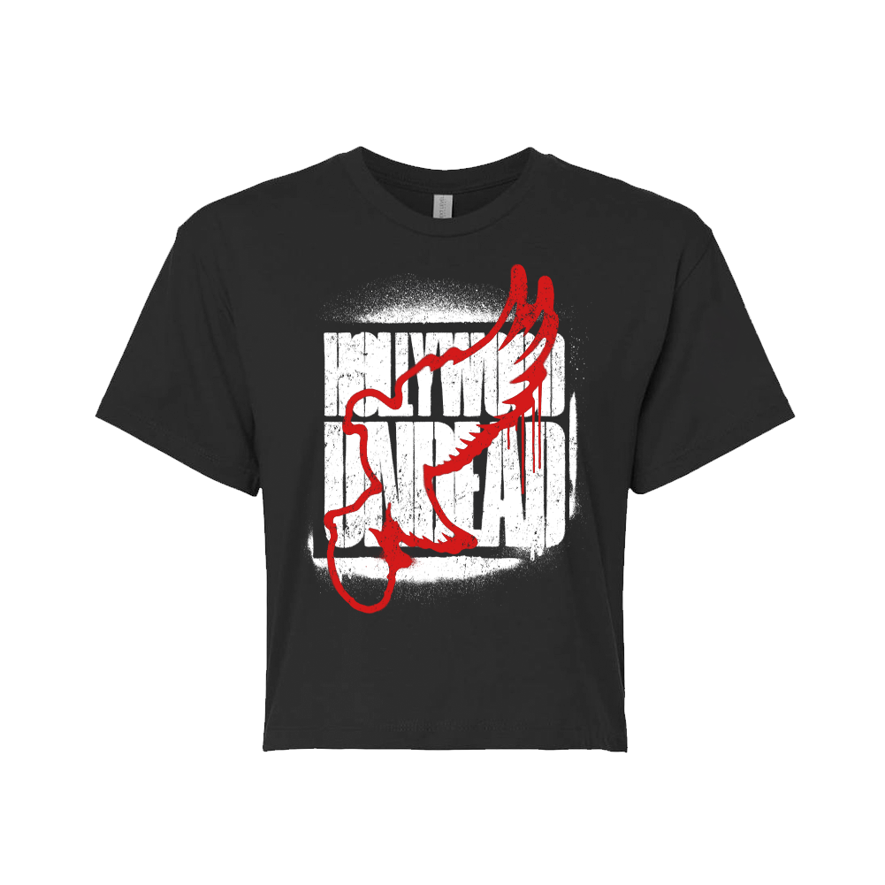 hollywood-undead-spray-logo-crop-tee-damen-schwarz-baumwolle image 1