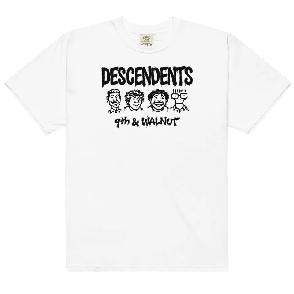 descendents-9th-walnut-t-shirt-wei-graffiti-baumwolle image 1