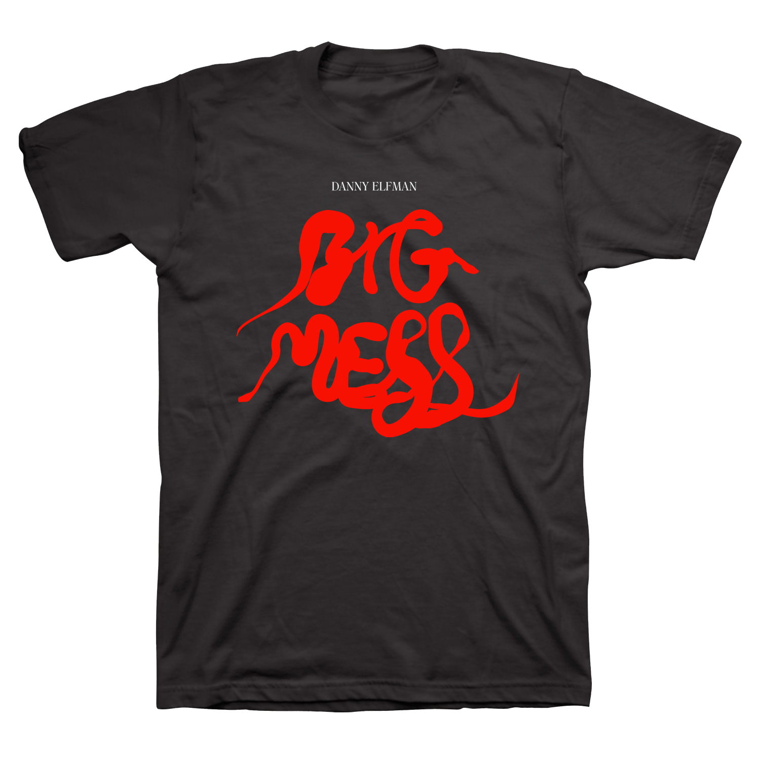 danny-elfman-big-mess-logo-t-shirt-schwarz-baumwolle image 1