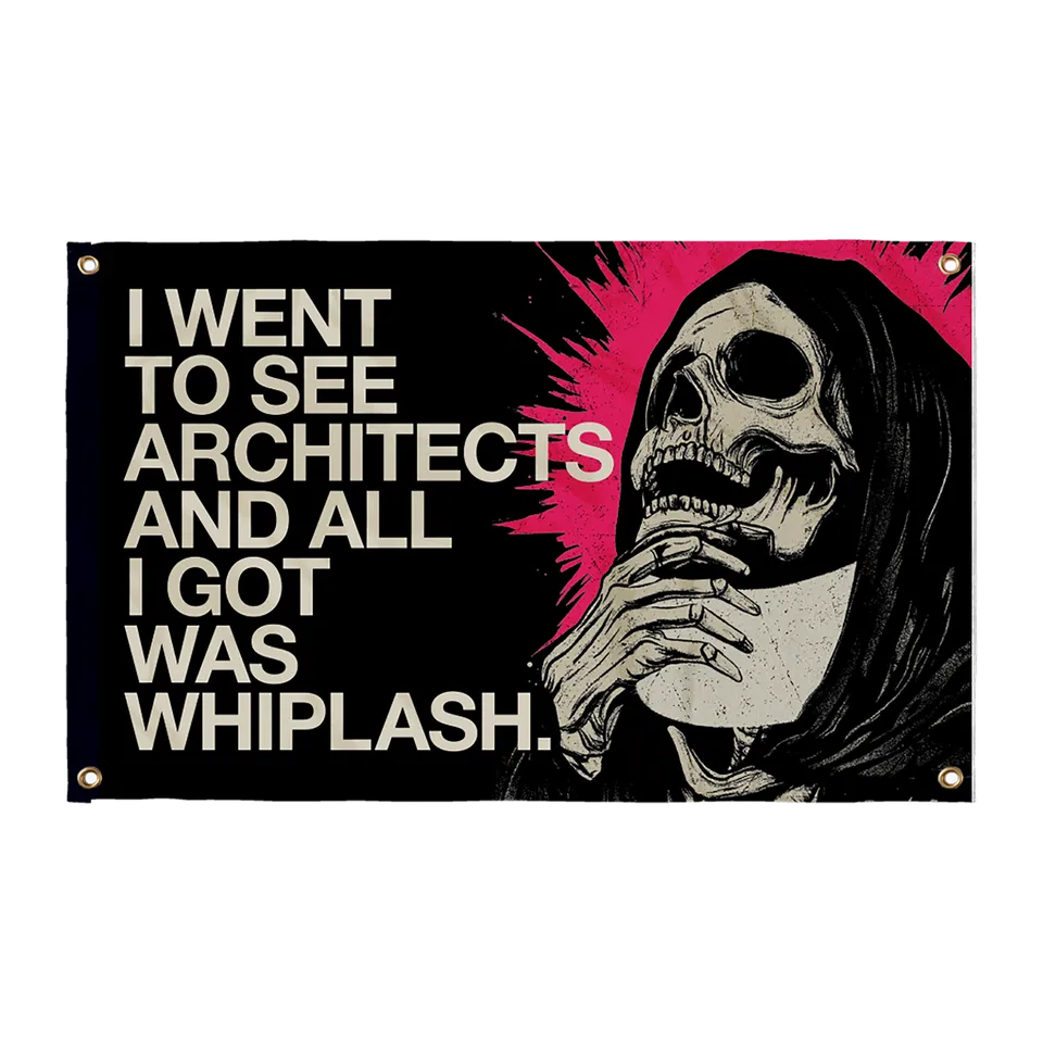 architects-all-i-got-was-whiplash-flag-flagge-150x90-cm-schwarz image 1