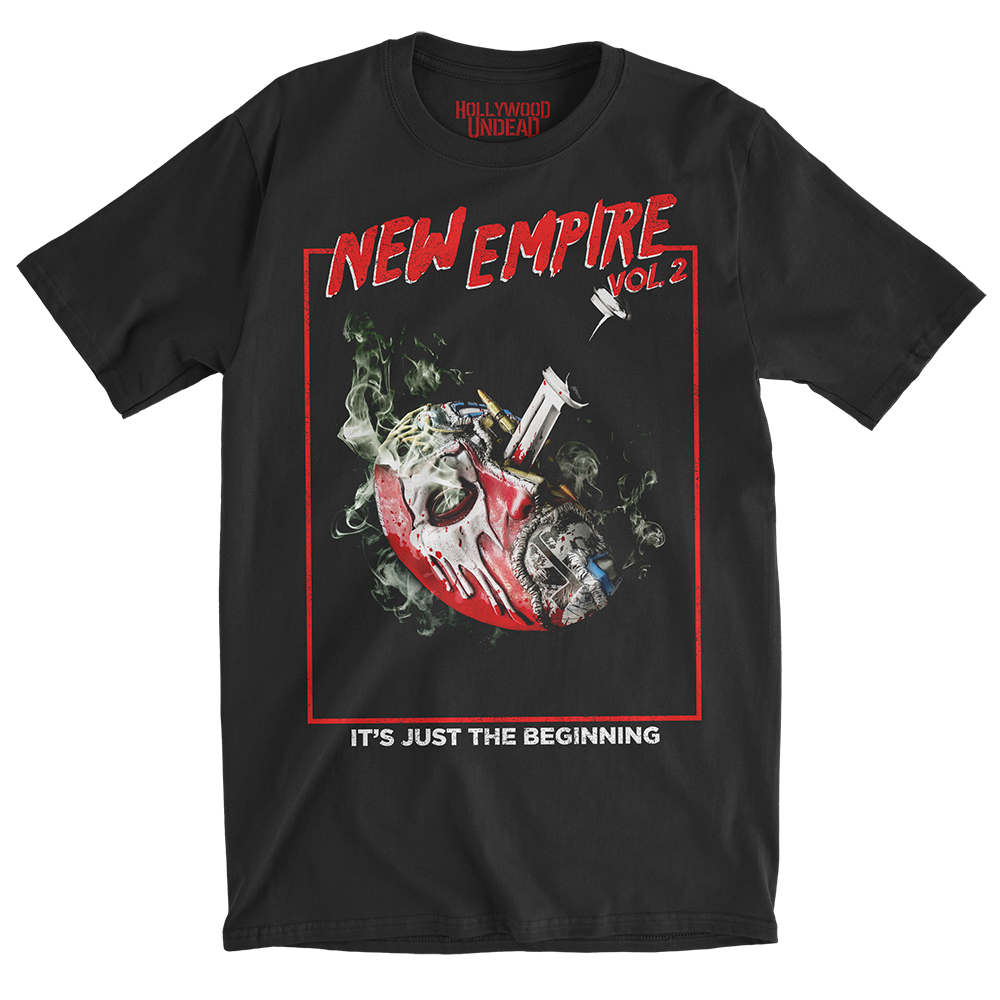 hollywood-undead-new-empire-2-mask-t-shirt-schwarz-unisex image 1