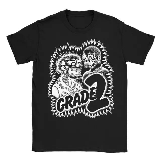 grade-2-skeletons-t-shirt-bandshirt-schwarz-baumwolle image 1