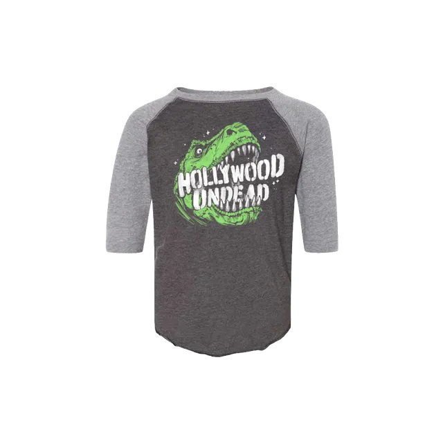 hollywood-undead-t-rex-toddler-raglan-shirt-vintage-smoke image 1