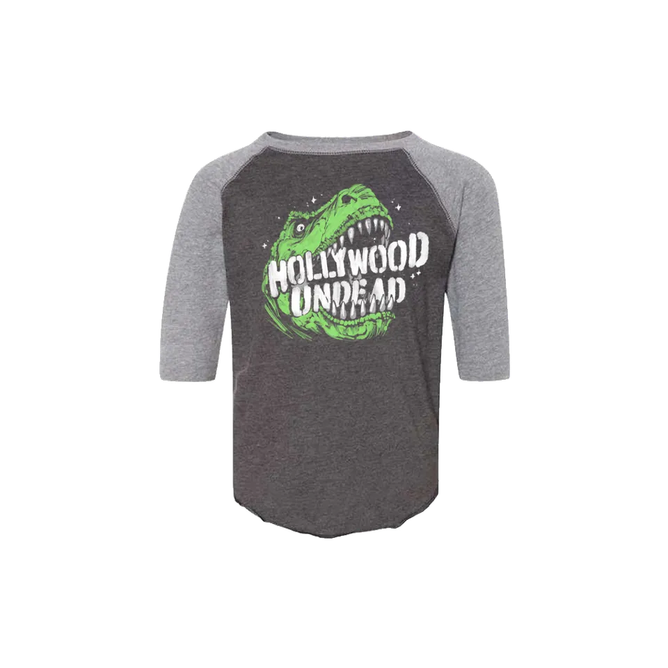 hollywood-undead-t-rex-toddler-raglan-shirt-vintage-smoke image 1