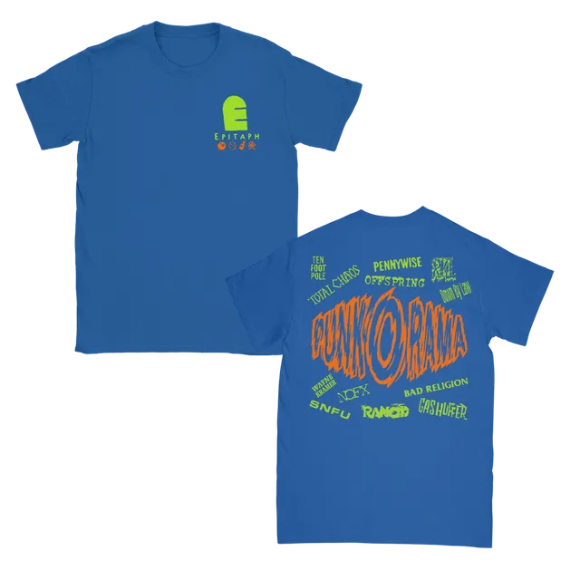 punk-o-rama-logo-tee-t-shirt-blau-baumwolle image 1