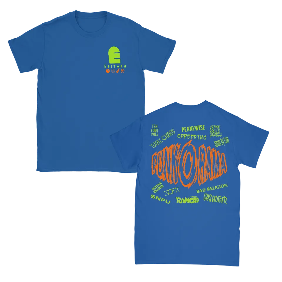 punk-o-rama-logo-tee-t-shirt-blau-baumwolle image 1