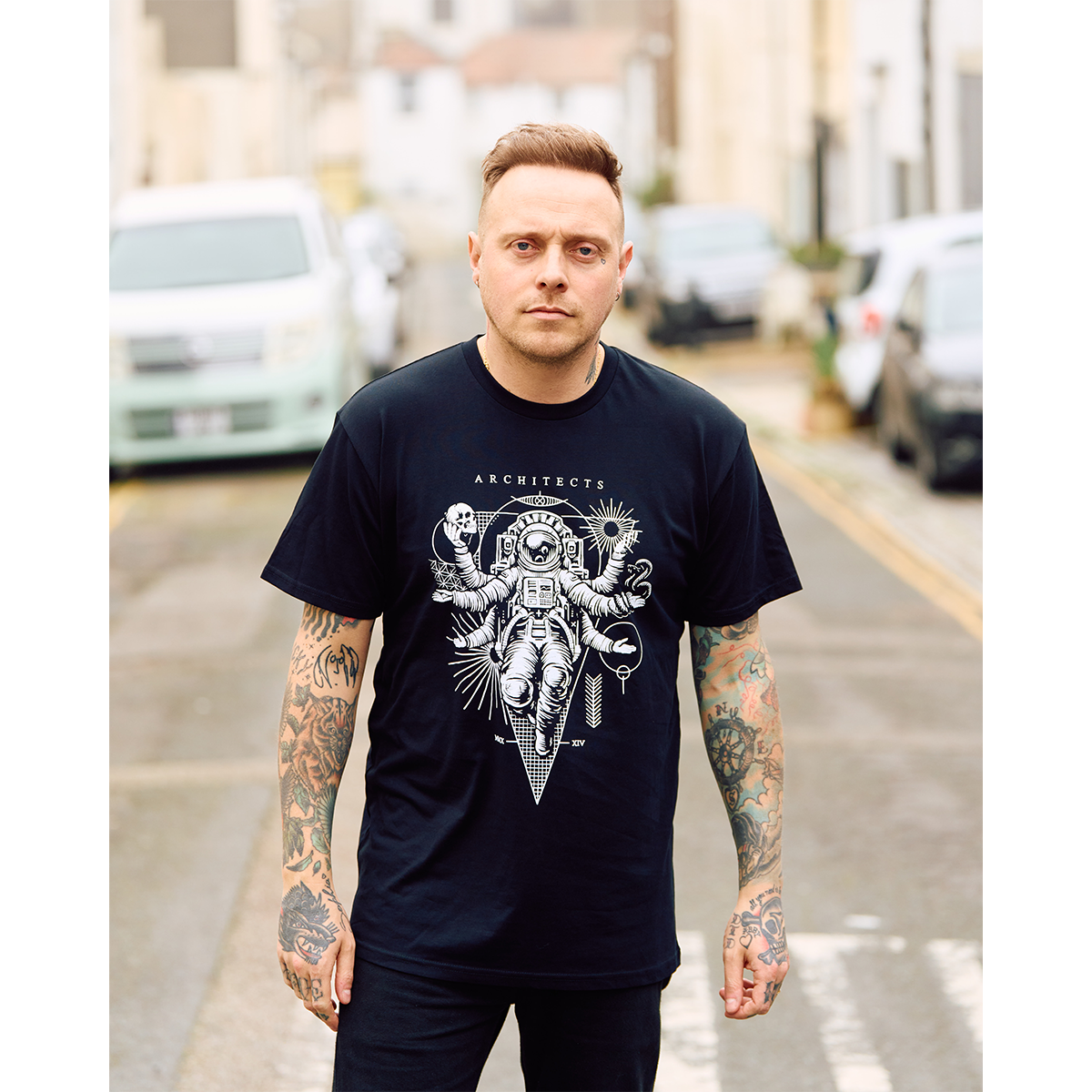architects-astronaut-black-t-shirt-schwarz-regular-fit-baumwolle image 2