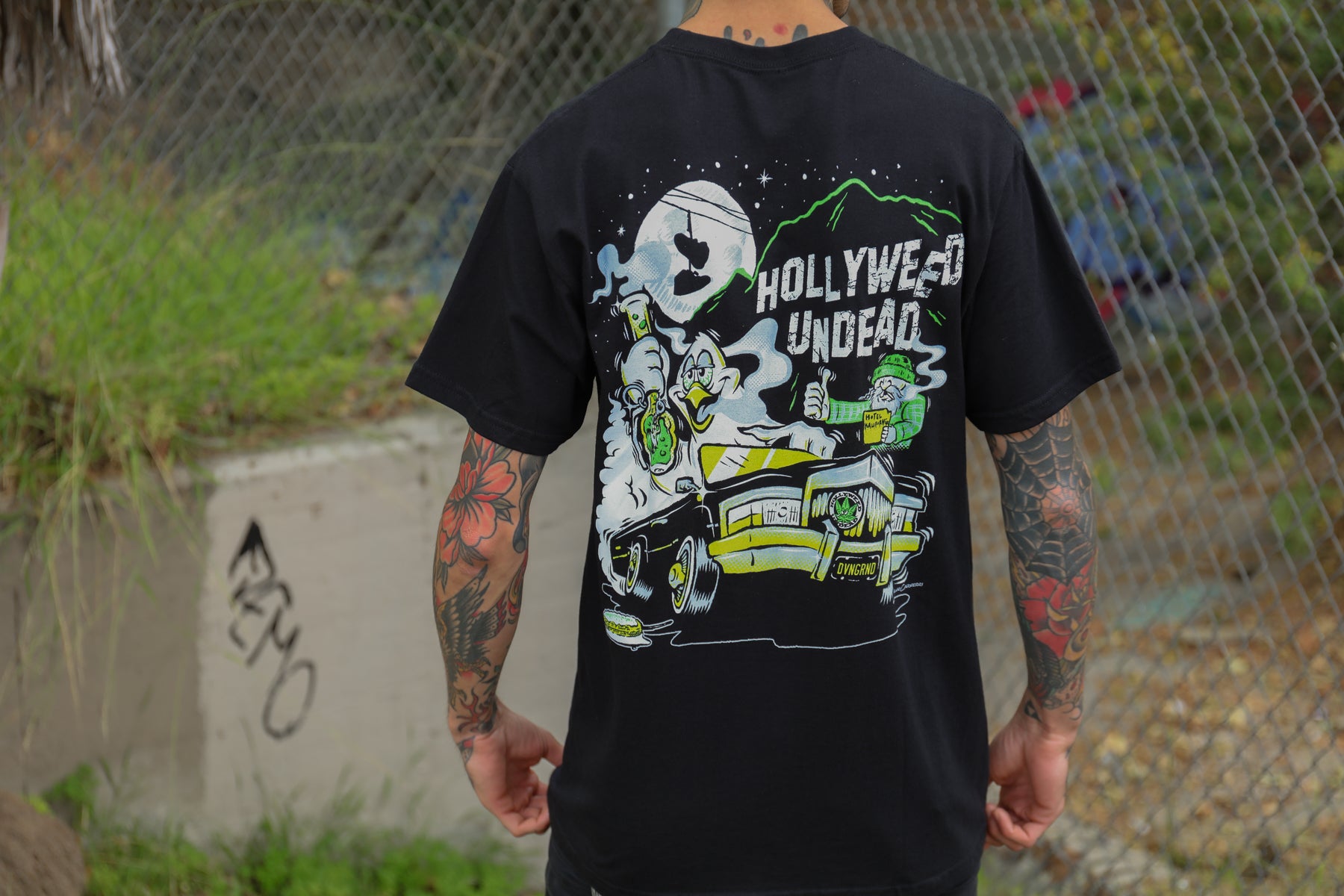 hollywood-undead-hollyweed-tee-t-shirt-schwarz-100-baumwolle image 2