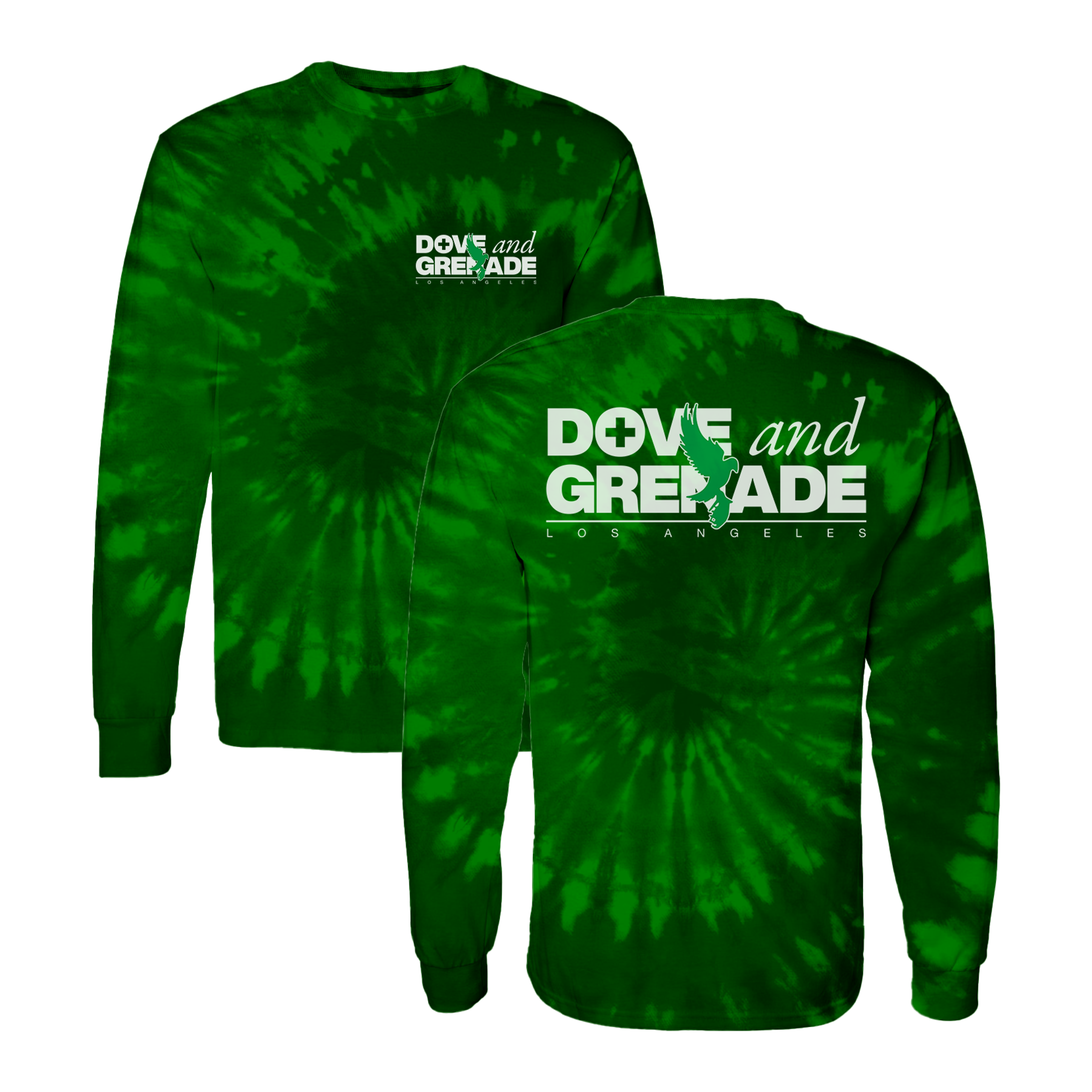 hollywood-undead-d-g-tie-dye-longsleeve-schwarz-gr-n-batik image 1