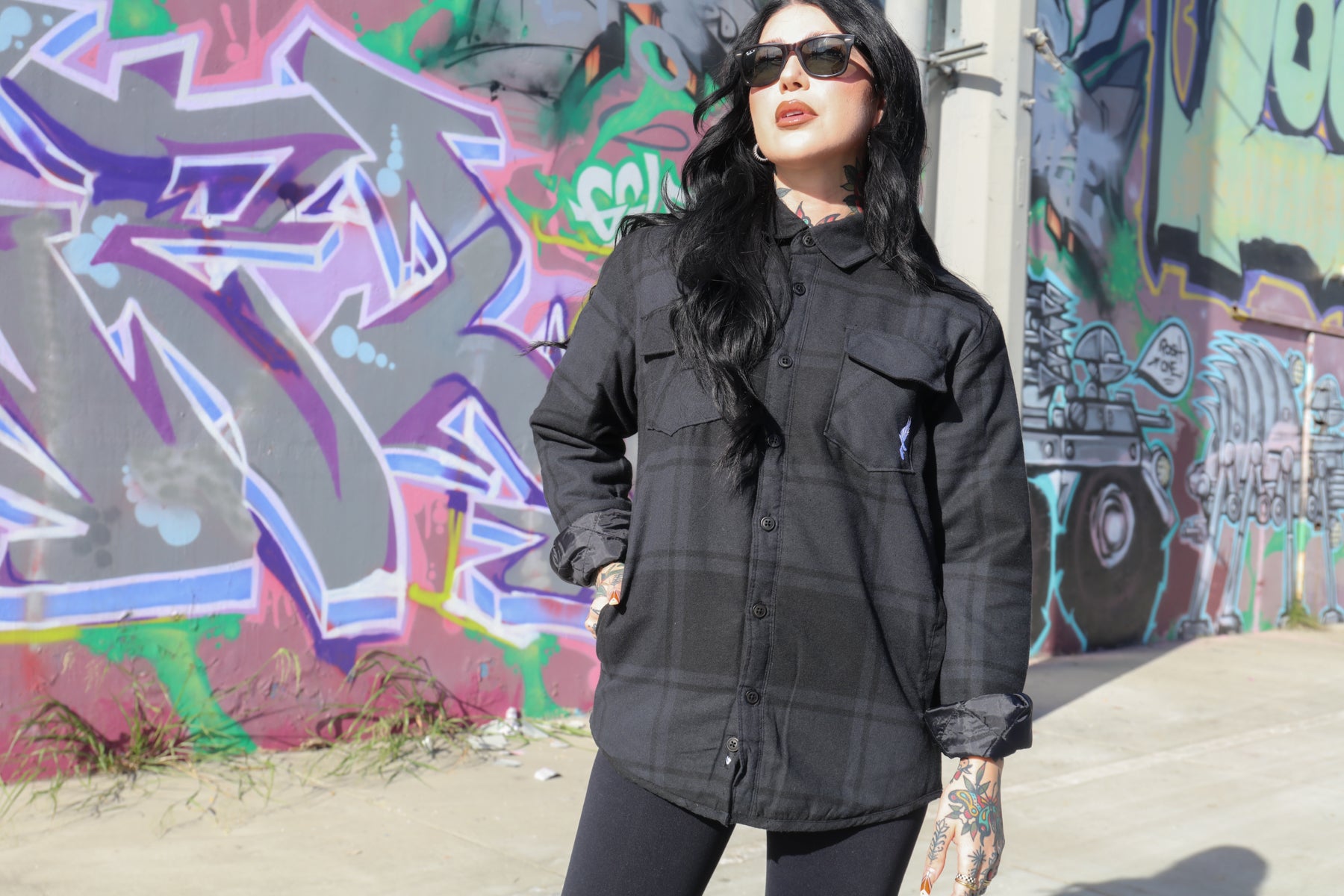 hollywood-undead-dove-grenade-flanelljacke-kariert-gesteppt image 3