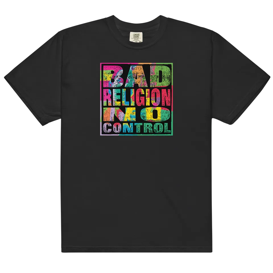 bad-religion-no-control-t-shirt-schwarz-baumwolle-album image 1