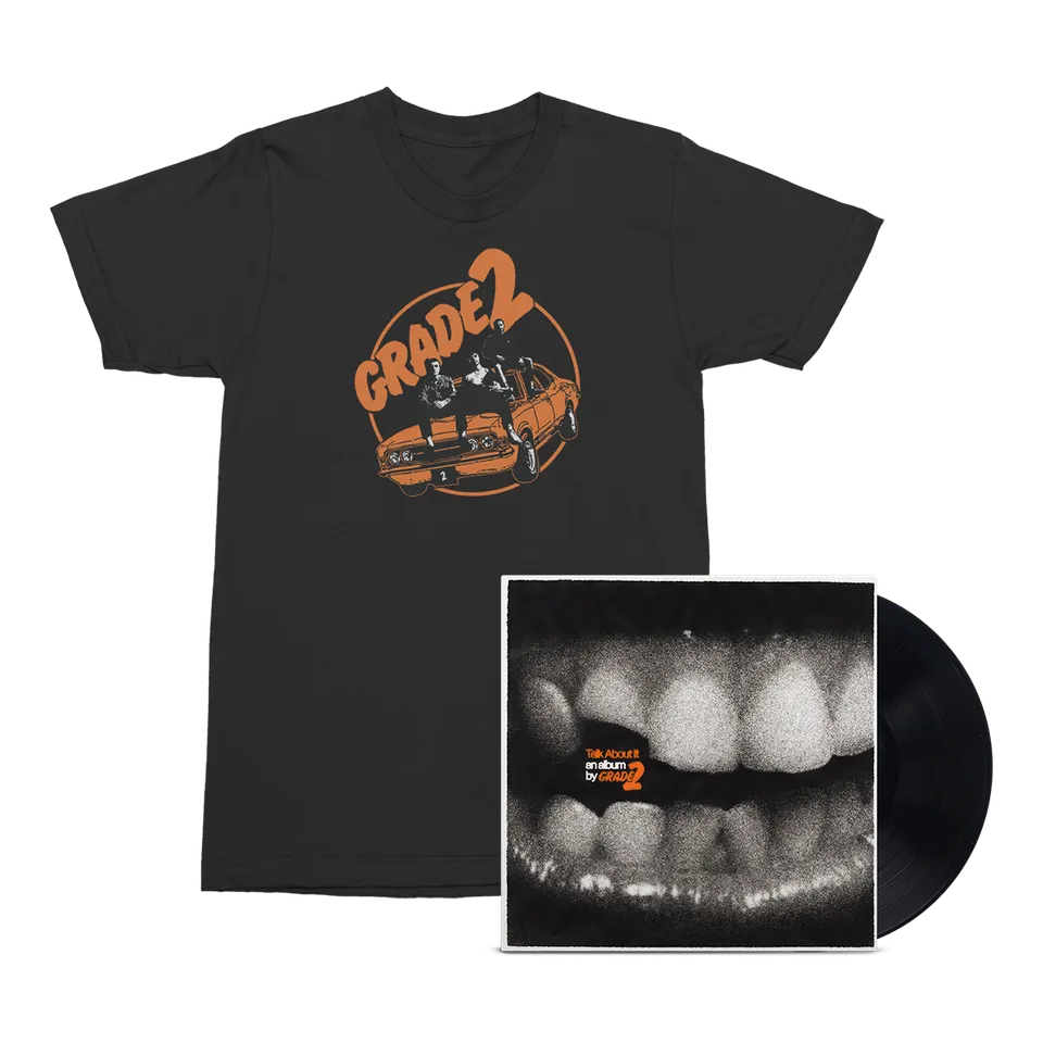 grade-2-talk-about-it-lp-vinyl-car-t-shirt-bundle-schwarz image 1