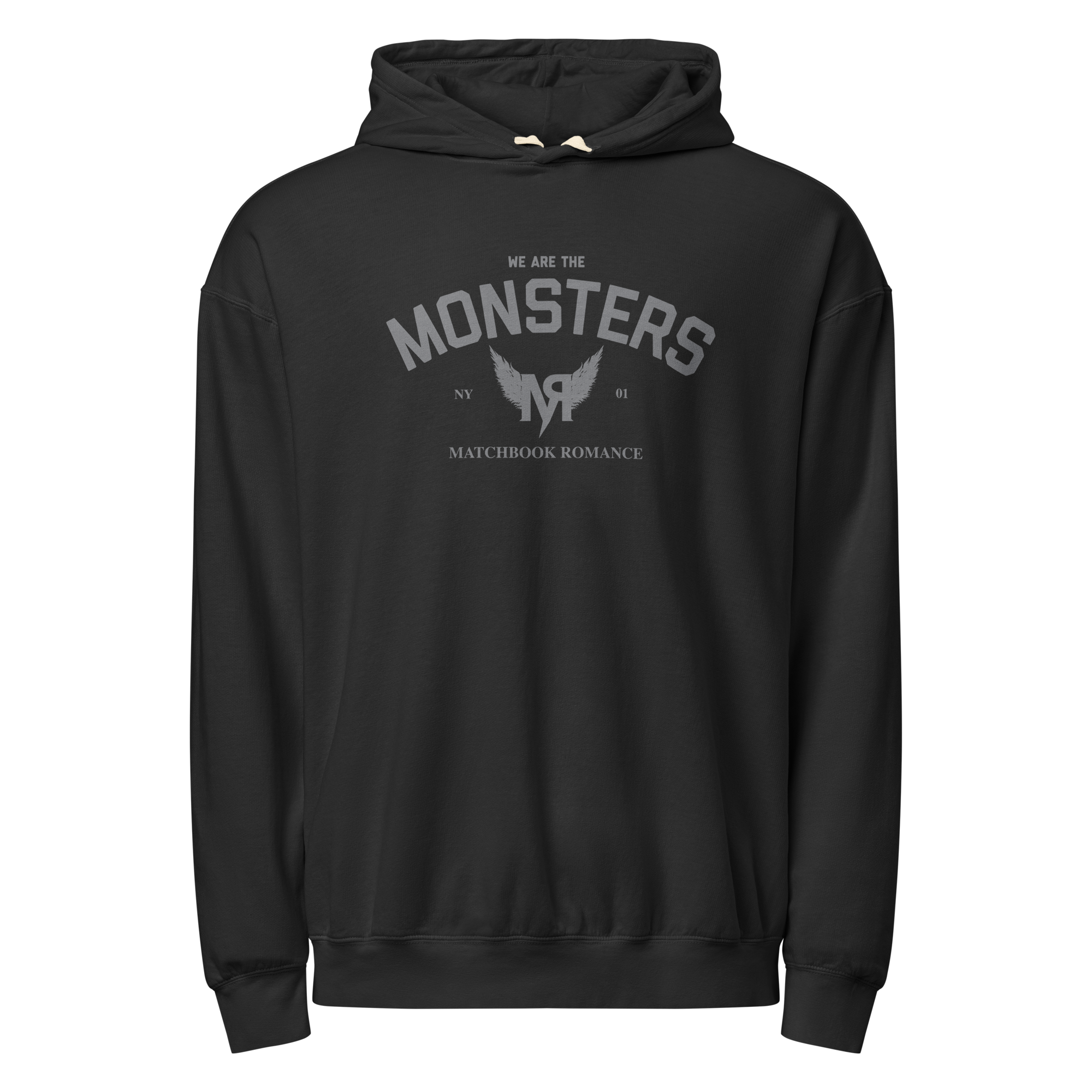 matchbook-romance-monsters-hoodie-schwarz-baumwolle-pullover image 1