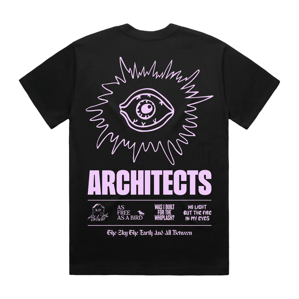 architects-the-eye-between-t-shirt-schwarz-pink-print image 1
