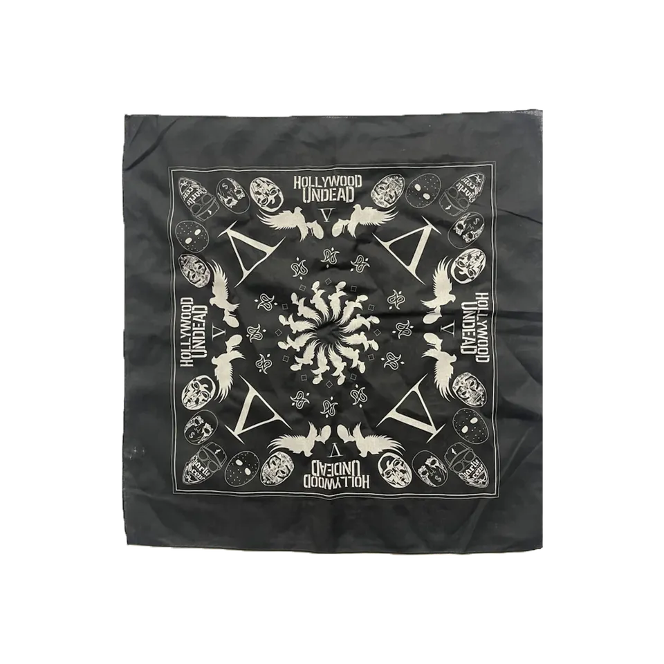 hollywood-undead-v-logo-bandana-halstuch-schwarz-dove-grenade image 1