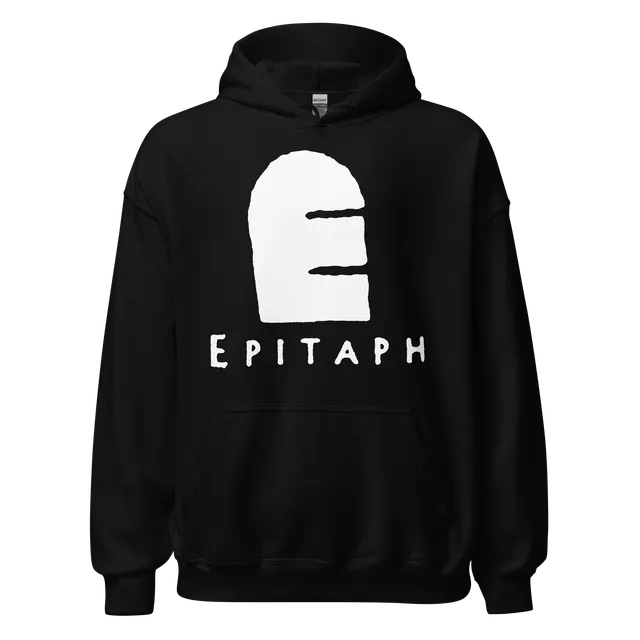 epitaph-tombstone-logo-hoodie-schwarz-kapuzenpullover-baumwolle image 1