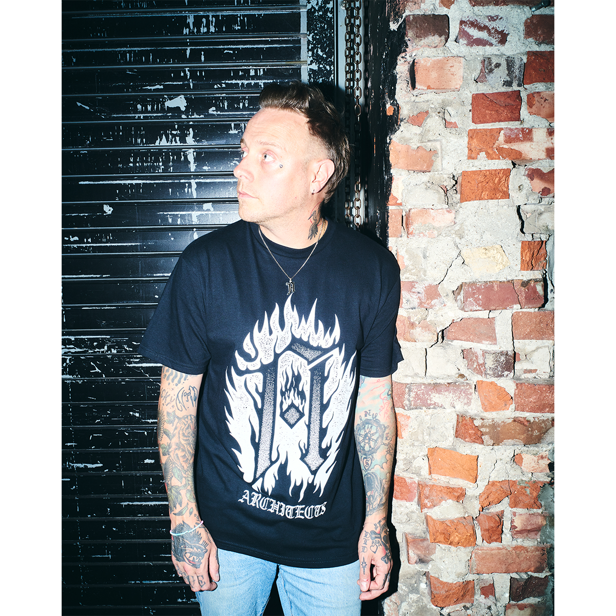architects-flaming-a-2025-eu-tour-t-shirt-schwarz-baumwolle image 3
