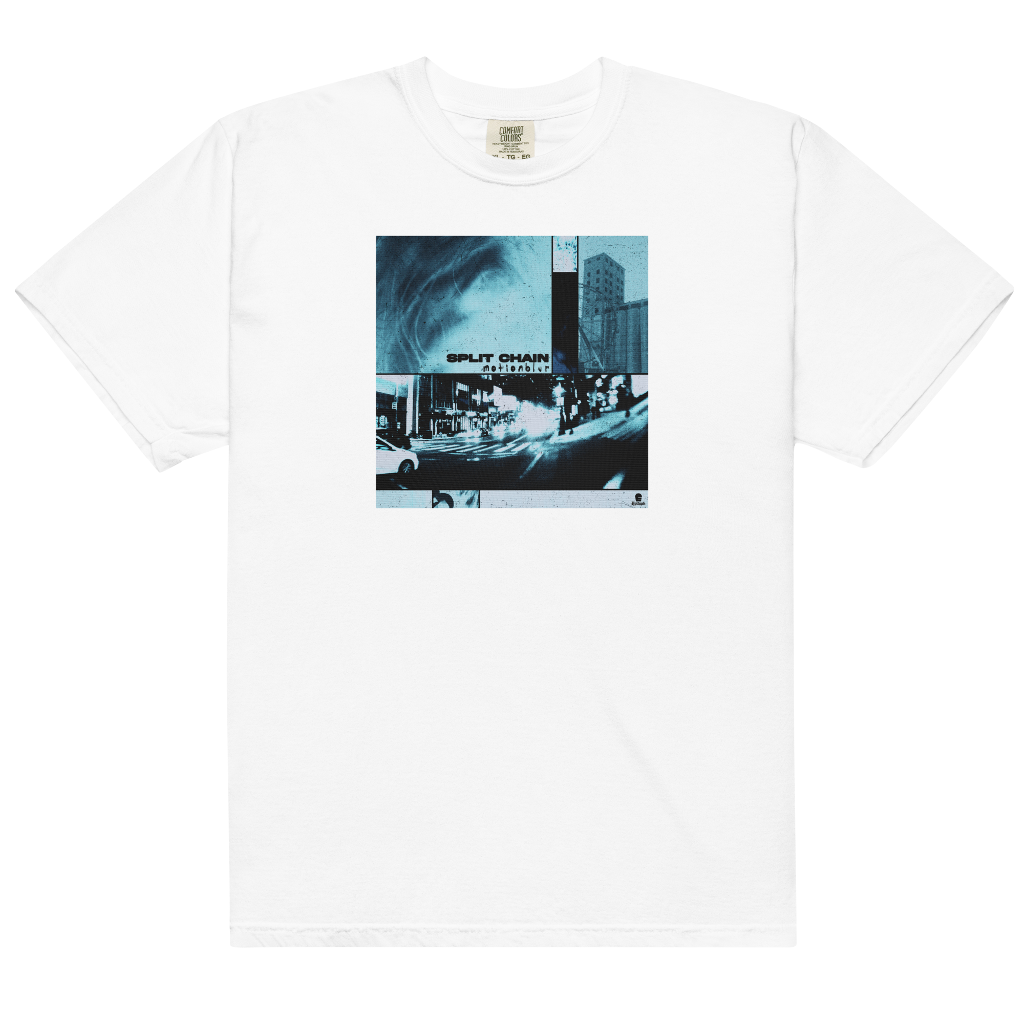 motionblur-t-shirt-wei-aus-baumwolle-mit-print image 1