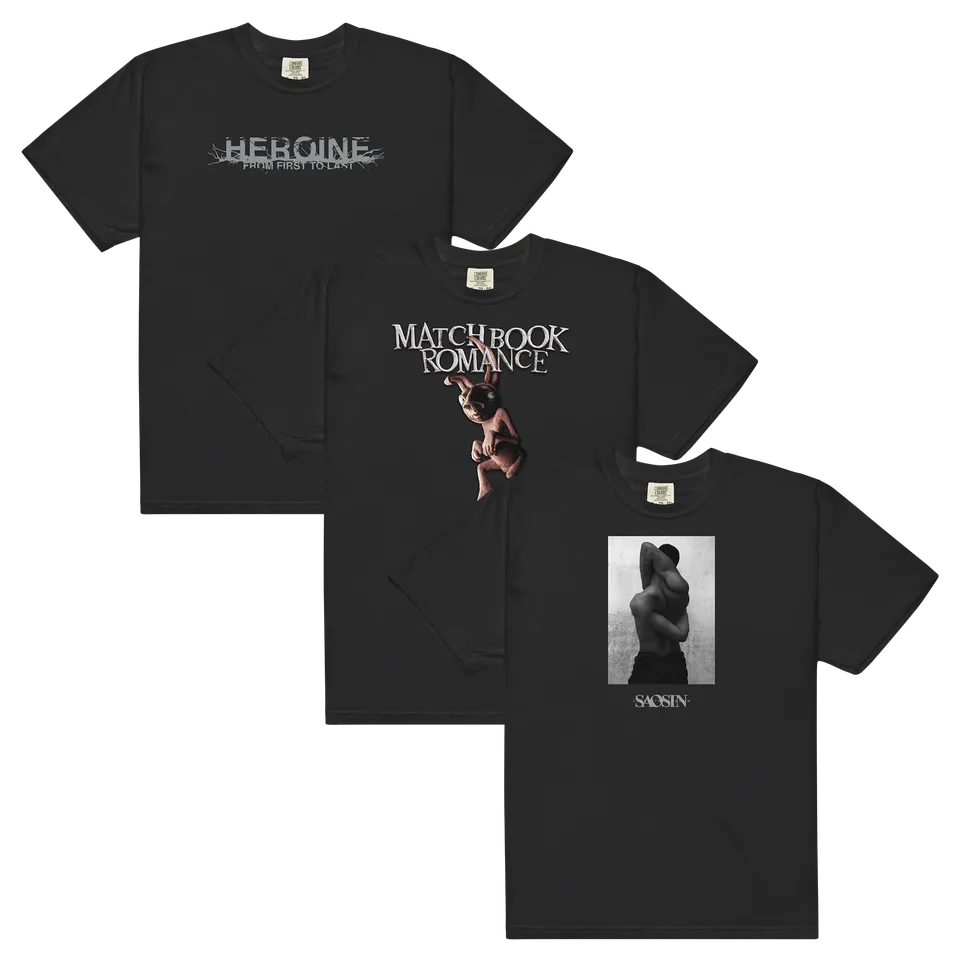 from-first-to-last-saosin-matchbook-bundle-3x-t-shirt-schwarz image 1