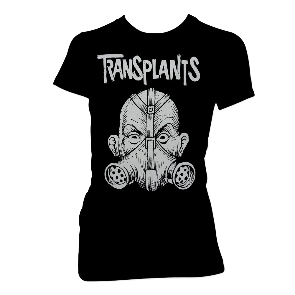 transplants-gas-mask-t-shirt-damen-schwarz-slim-fit image 1