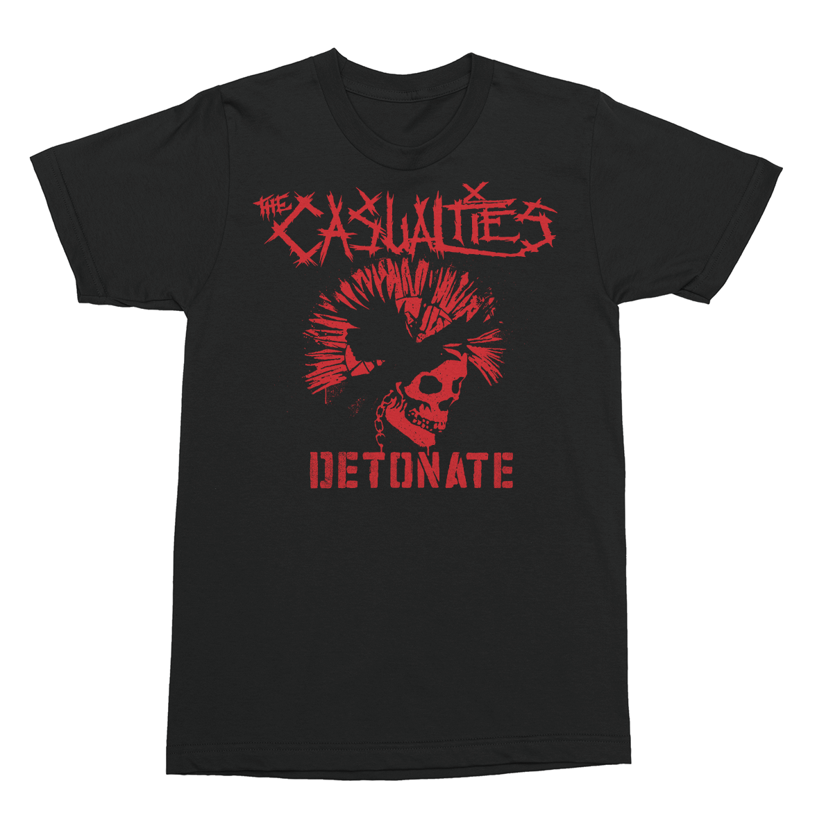 the-casualties-detonate-skull-t-shirt-schwarz-baumwolle image 1