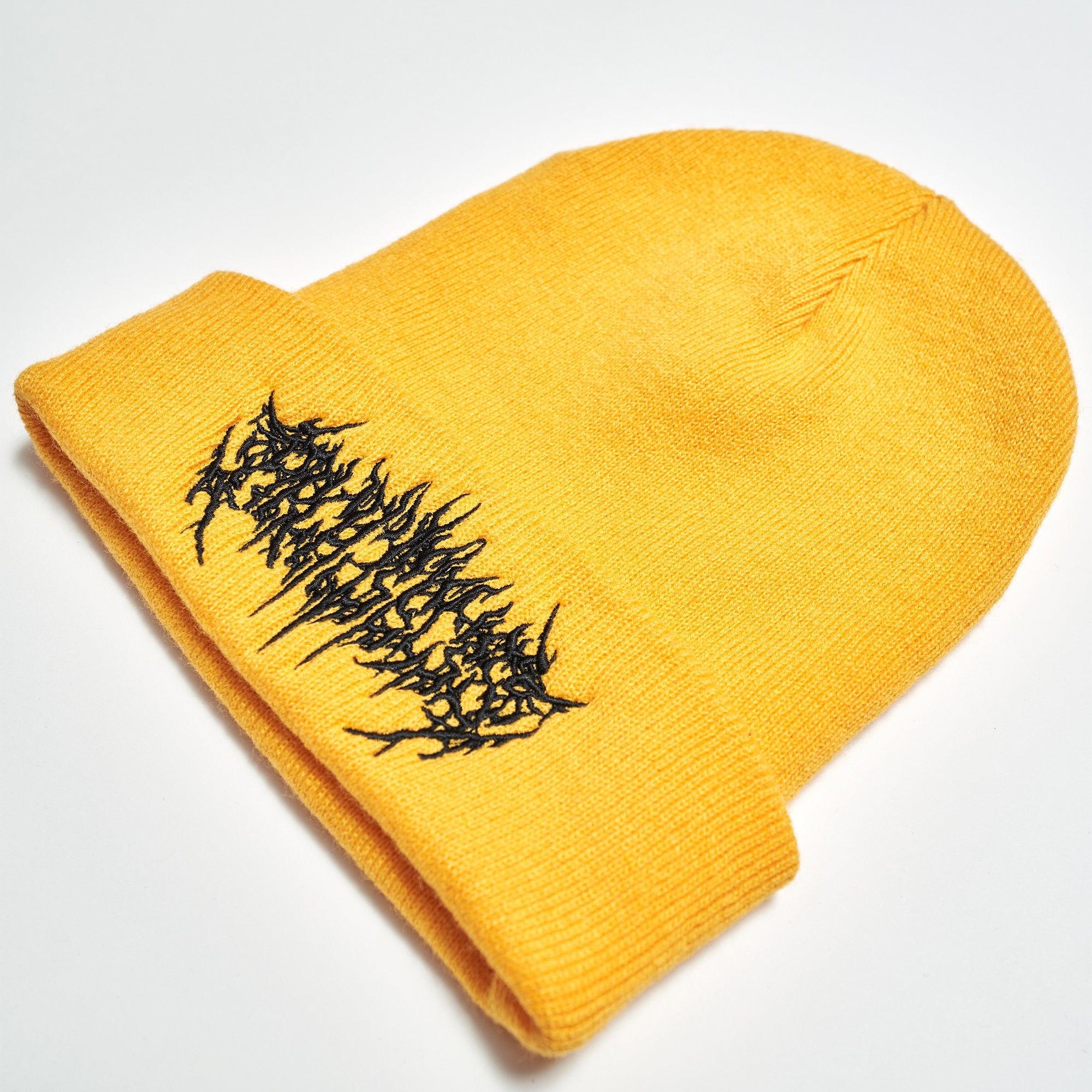 architects-metal-logo-beanie-m-tze-gelb-mit-stickerei image 2