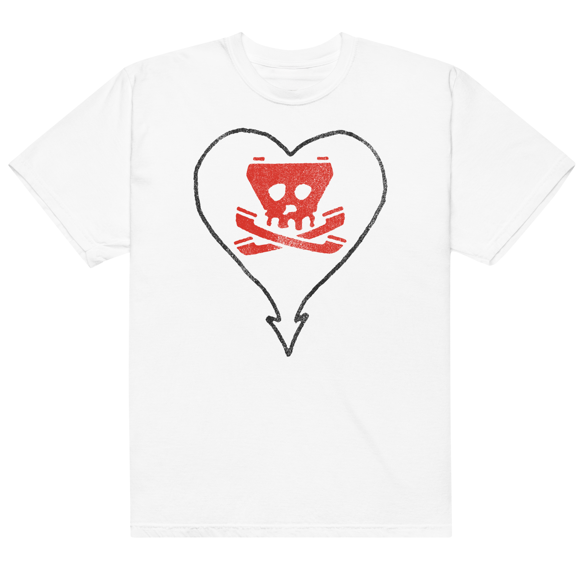 alkaline-trio-heartskull-tone-t-shirt-wei-baumwolle image 1