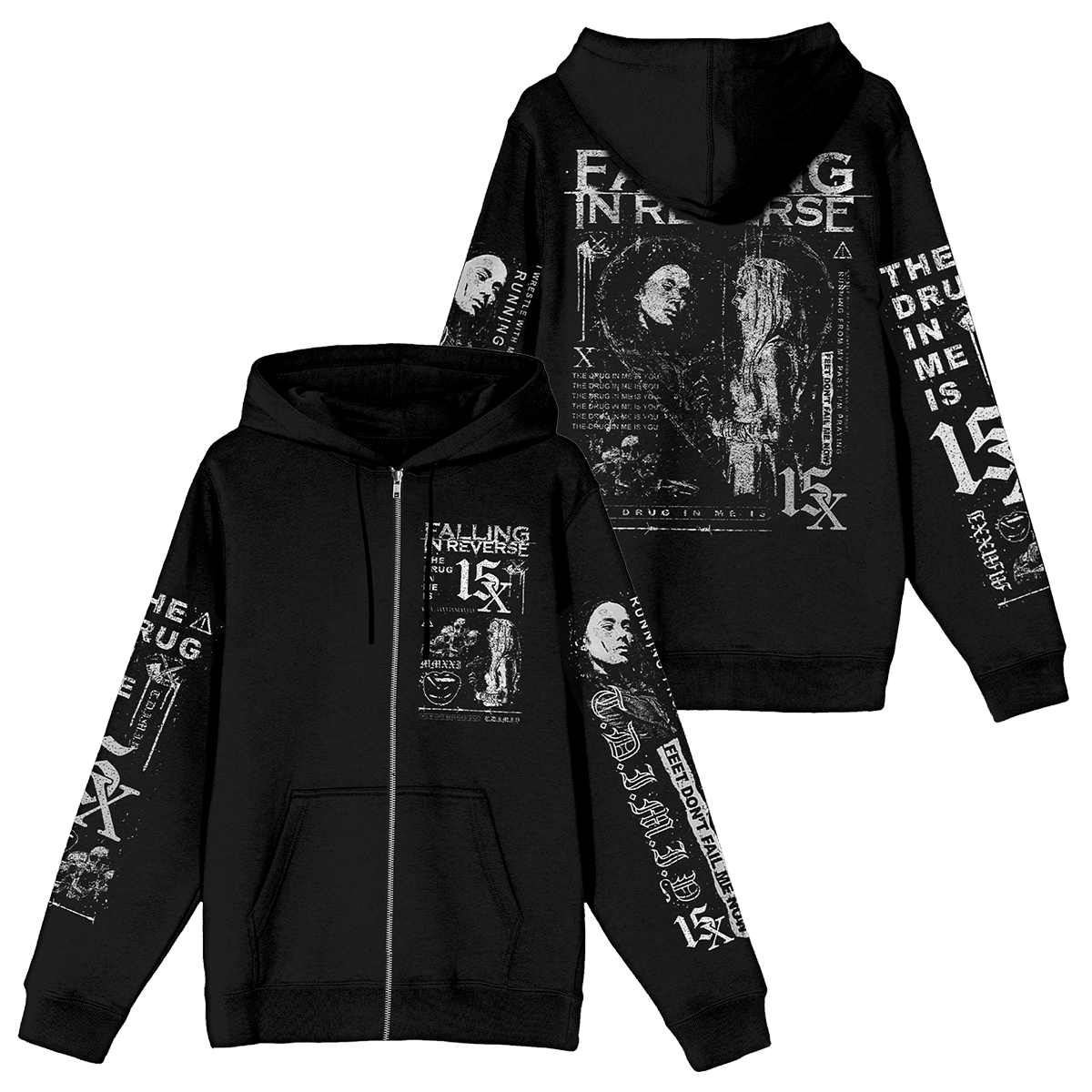 falling-in-reverse-the-drug-in-me-15-hoodie-zip-baumwolle image 1