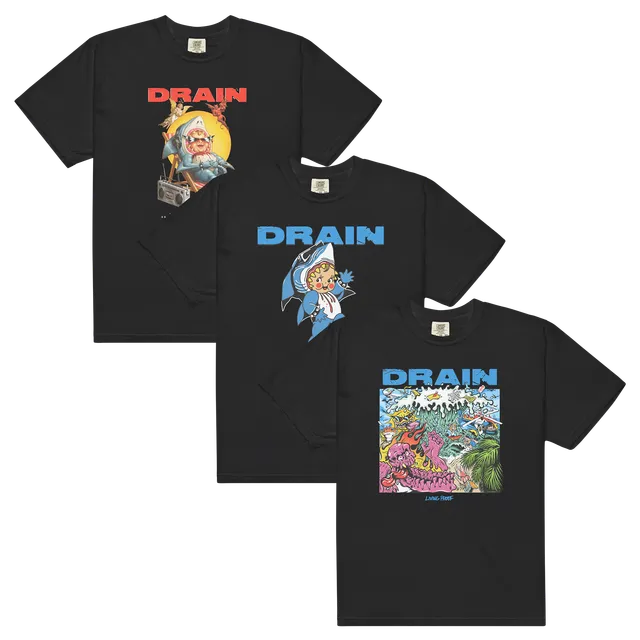 drain-t-shirt-bundle-schwarz-3er-set-baumwolle image 1