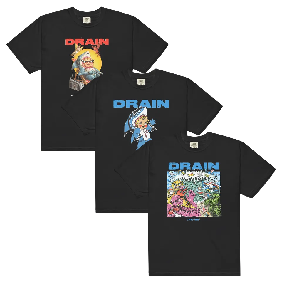 drain-t-shirt-bundle-schwarz-3er-set-baumwolle image 1