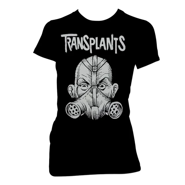 transplants-gas-mask-t-shirt-damen-schwarz-slim-fit image 1
