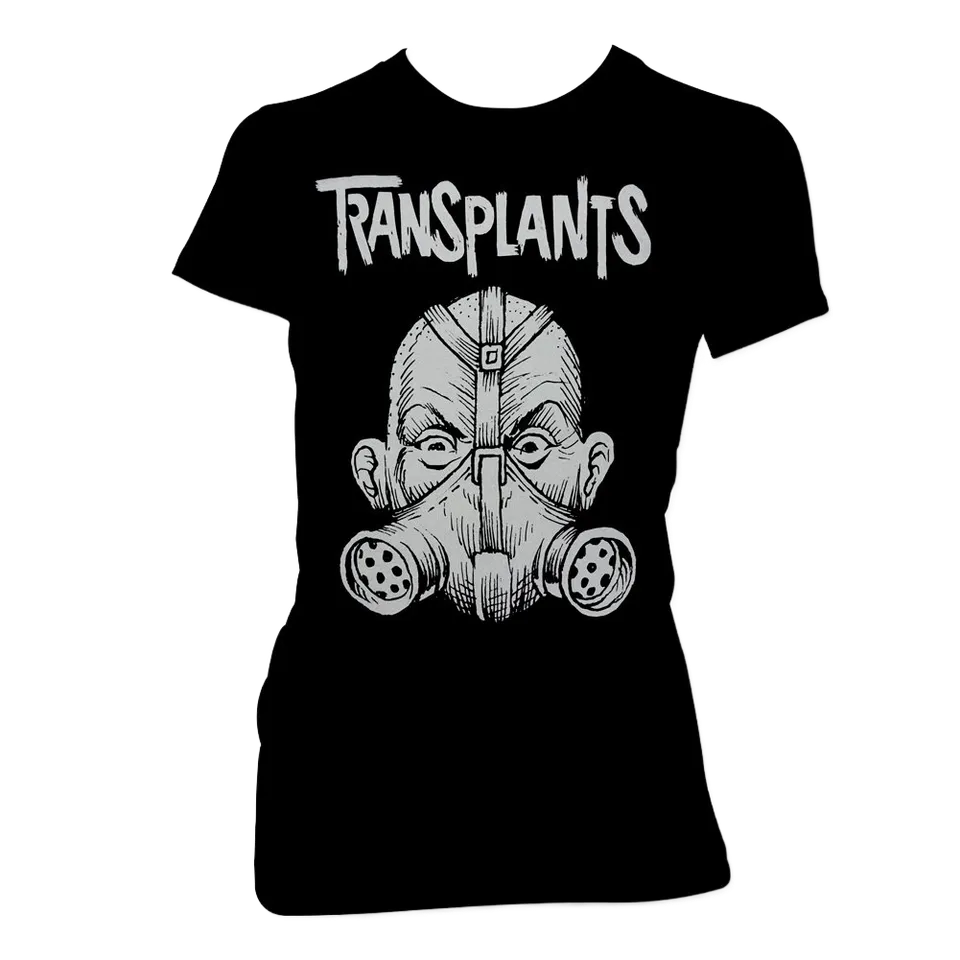 transplants-gas-mask-t-shirt-damen-schwarz-slim-fit image 1