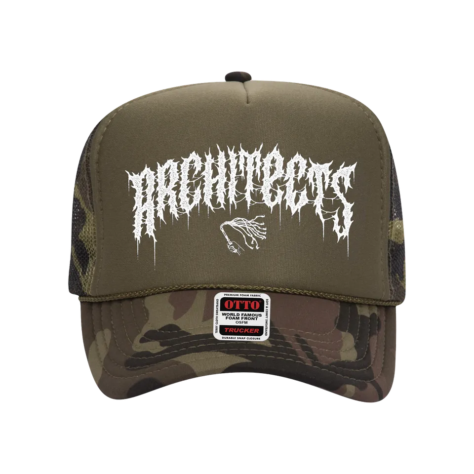 architects-whiplash-camo-cap-kappe-olive-tarnmuster-unisex image 1